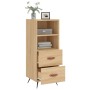 Aparador madera contrachapada color roble Sonoma 34,5x34x90 cm de vidaXL, Aparadores - Ref: Foro24-828639, Precio: 52,33 €, D...