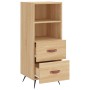Aparador madera contrachapada color roble Sonoma 34,5x34x90 cm de vidaXL, Aparadores - Ref: Foro24-828639, Precio: 52,33 €, D...