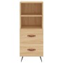 Aparador madera contrachapada color roble Sonoma 34,5x34x90 cm de vidaXL, Aparadores - Ref: Foro24-828639, Precio: 52,33 €, D...