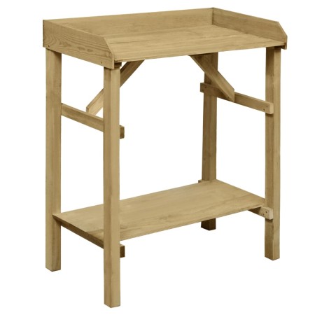 Mesa de jardinera madera de pino impregnada 75x40x90 cm en Soportes para macetas | Comprar online en Foru.es
