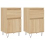 Aparadores 2 uds madera de ingeniería roble Sonoma 40x35x70 cm de vidaXL, Aparadores - Ref: Foro24-831155, Precio: 63,98 €, D...