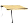 Toldo de pie automático amarillo y blanco 300x250 cm en Toldos | Comprar online en Foru.es