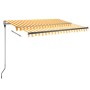 Toldo de pie automático amarillo y blanco 300x250 cm en Toldos | Comprar online en Foru.es