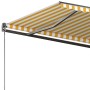 Toldo de pie automático amarillo y blanco 300x250 cm en Toldos | Comprar online en Foru.es