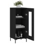 Aparador de madera contrachapada negro 34,5x34x90 cm de vidaXL, Aparadores - Ref: Foro24-828797, Precio: 62,51 €, Descuento: %