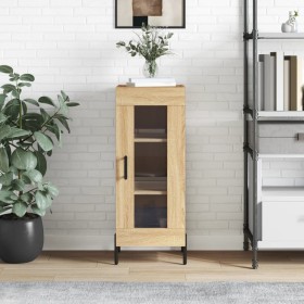 Aparador madera contrachapada color roble Sonoma 34,5x34x90 cm de vidaXL, Aparadores - Ref: Foro24-828807, Precio: 63,08 €, D...