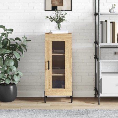 Aparador madera contrachapada color roble Sonoma 34,5x34x90 cm de vidaXL, Aparadores - Ref: Foro24-828807, Precio: 63,08 €, D...