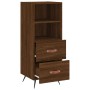Aparador madera de ingeniería marrón roble 34,5x34x90 cm de vidaXL, Aparadores - Ref: Foro24-828643, Precio: 54,38 €, Descuen...