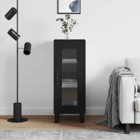 Aparador de madera contrachapada negro 34,5x34x90 cm de vidaXL, Aparadores - Ref: Foro24-828821, Precio: 64,77 €, Descuento: %