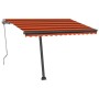 Toldo de pie automático naranja y marrón 300x250 cm en Toldos | Comprar online en Foru.es