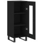 Aparador de madera contrachapada negro 34,5x34x90 cm de vidaXL, Aparadores - Ref: Foro24-828821, Precio: 65,59 €, Descuento: %