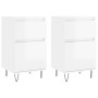 Aparadores 2 uds madera de ingeniería blanco brillo 40x35x70 cm de vidaXL, Aparadores - Ref: Foro24-831153, Precio: 94,99 €, ...