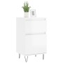 Aparadores 2 uds madera de ingeniería blanco brillo 40x35x70 cm de vidaXL, Aparadores - Ref: Foro24-831153, Precio: 94,99 €, ...