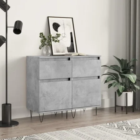 Sideboards 2 pcs concrete gray engineered wood 40x35x70 cm by vidaXL, Sideboards - Ref: Foro24-831157, Price: 63,31 €, Discou...