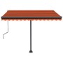 Toldo de pie automático naranja y marrón 300x250 cm en Toldos | Comprar online en Foru.es