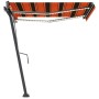 Toldo de pie automático naranja y marrón 300x250 cm en Toldos | Comprar online en Foru.es