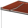 Toldo de pie automático naranja y marrón 300x250 cm en Toldos | Comprar online en Foru.es