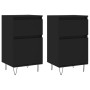 Aparadores 2 uds madera de ingeniería negro 40x35x70 cm de vidaXL, Aparadores - Ref: Foro24-831151, Precio: 91,98 €, Descuent...