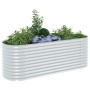 Arriate de acero galvanizado plateado 240x80x81 cm en Macetas y jardineras | Comprar online en Foru.es