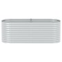 Arriate de acero galvanizado plateado 240x80x81 cm en Macetas y jardineras | Comprar online en Foru.es