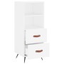 Aparador madera de ingeniería blanco 34,5x34x90 cm de vidaXL, Aparadores - Ref: Foro24-828636, Precio: 53,98 €, Descuento: %