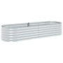 Arriate de acero galvanizado plateado 240x80x44 cm en Macetas y jardineras | Comprar online en Foru.es