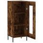 Aparador madera de ingeniería roble ahumado 34,5x34x90 cm de vidaXL, Aparadores - Ref: Foro24-828809, Precio: 63,08 €, Descue...