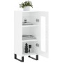 Aparador de madera contrachapada blanco brillante 34,5x34x90 cm de vidaXL, Aparadores - Ref: Foro24-828822, Precio: 69,82 €, ...