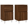 Aparadores 2 uds madera de ingeniería marrón roble 40x35x70 cm de vidaXL, Aparadores - Ref: Foro24-831163, Precio: 65,98 €, D...