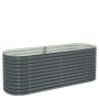 Arriate de acero galvanizado gris 240x80x81 cm en Macetas y jardineras | Comprar online en Foru.es