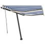 Toldo manual retráctil con LED azul y blanco 350x250 cm en Toldos | Comprar online en Foru.es