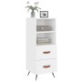 Aparador de madera contrachapada blanco brillante 34,5x34x90 cm de vidaXL, Aparadores - Ref: Foro24-828638, Precio: 57,28 €, ...