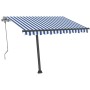 Toldo manual retráctil con LED azul y blanco 350x250 cm en Toldos | Comprar online en Foru.es
