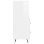 Aparador de madera contrachapada blanco brillante 34,5x34x90 cm de vidaXL, Aparadores - Ref: Foro24-828638, Precio: 57,28 €, ...