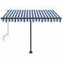 Toldo manual retráctil con LED azul y blanco 350x250 cm en Toldos | Comprar online en Foru.es