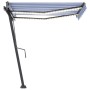 Toldo manual retráctil con LED azul y blanco 350x250 cm en Toldos | Comprar online en Foru.es