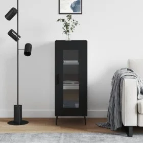 Aparador de madera contrachapada negro 34,5x34x90 cm de vidaXL, Aparadores - Ref: Foro24-828813, Precio: 62,29 €, Descuento: %