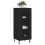 Aparador de madera contrachapada negro 34,5x34x90 cm de vidaXL, Aparadores - Ref: Foro24-828813, Precio: 63,08 €, Descuento: %