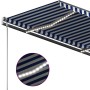 Toldo manual retráctil con LED azul y blanco 350x250 cm en Toldos | Comprar online en Foru.es