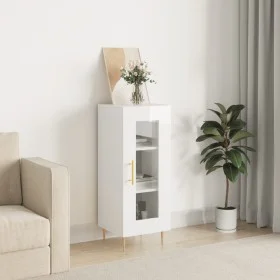 Aparador de madera contrachapada blanco brillante 34,5x34x90 cm de vidaXL, Aparadores - Ref: Foro24-828782, Precio: 61,31 €, ...