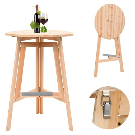Mesa de bar plegable de madera de abeto 78 cm en Mesas plegables | Comprar online en Foru.es