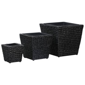 Conjunto de arriates 3 piezas jacinto de agua negro en Macetas y jardineras | Comprar online en Foru.es