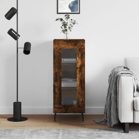 Aparador madera de ingeniería roble ahumado 34,5x34x90 cm de vidaXL, Aparadores - Ref: Foro24-828817, Precio: 61,01 €, Descue...