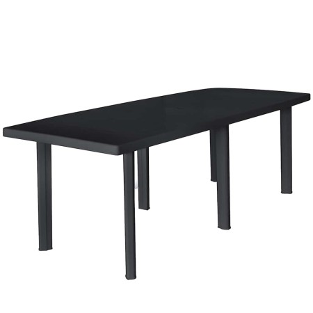 Mesa de jardín de plástico gris antracita 216x90x72 cm en Mesas de jardín | Comprar online en Foru.es