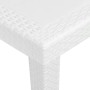 Mesa de jardín de plástico aspecto ratán blanco 79x79x72 cm en Mesas de jardín | Comprar online en Foru.es