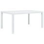Mesa de jardín plástico aspecto de ratán blanco 150x90x72 cm en Mesas de jardín | Comprar online en Foru.es