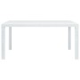 Mesa de jardín plástico aspecto de ratán blanco 150x90x72 cm en Mesas de jardín | Comprar online en Foru.es