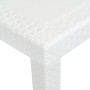Mesa de jardín plástico aspecto de ratán blanco 150x90x72 cm en Mesas de jardín | Comprar online en Foru.es