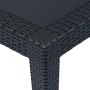 Mesa de jardín de plástico aspecto ratán gris 150x90x72 cm en Mesas de jardín | Comprar online en Foru.es
