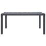 Mesa de jardín de plástico aspecto ratán marrón 150x90x72 cm en Mesas de jardín | Comprar online en Foru.es